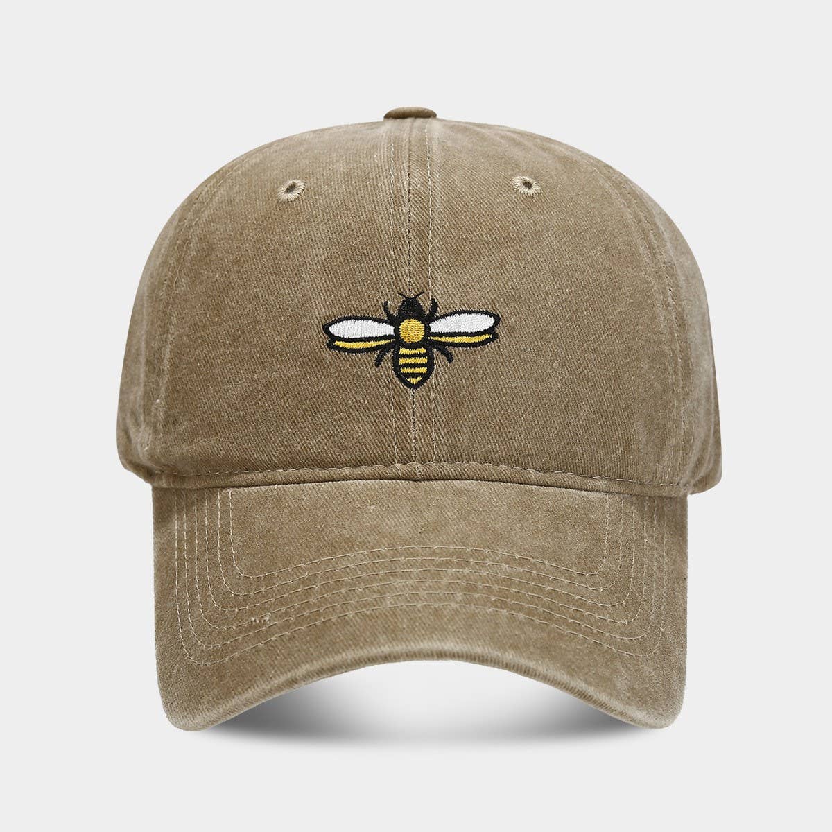 Bee Embroidery Baseball Cap - Outdoor Sun Hat CWAH2020