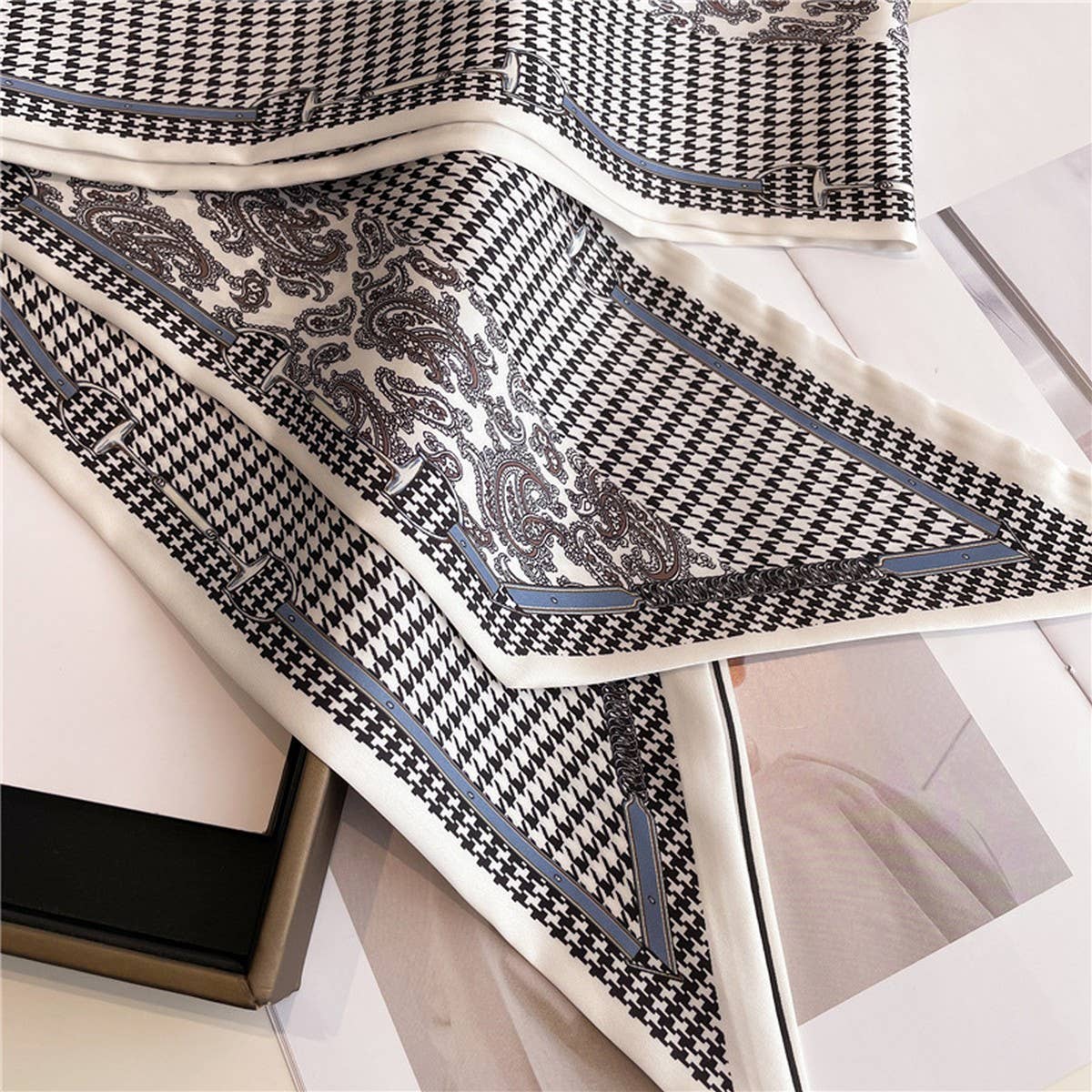 Skinny Silk Scarf for Hair, Neck or Bag Wrap_CWASC1512๐๏ธ