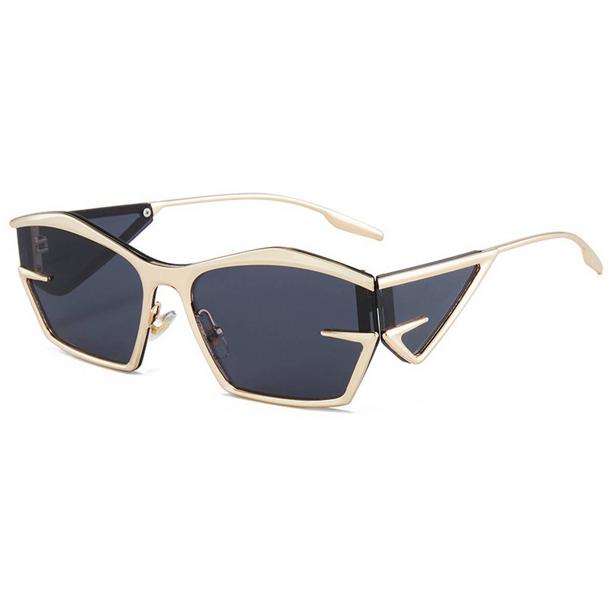 Futuristic Irregular Metal Fashion Sunglasses