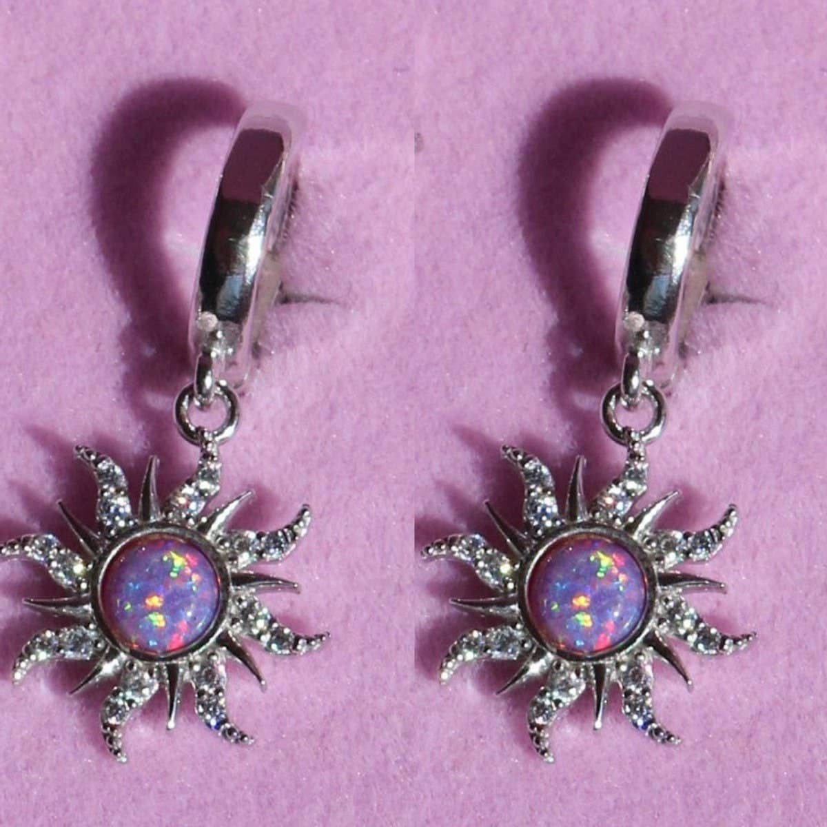 Trendy Colorful Sunflower Drop Earrings