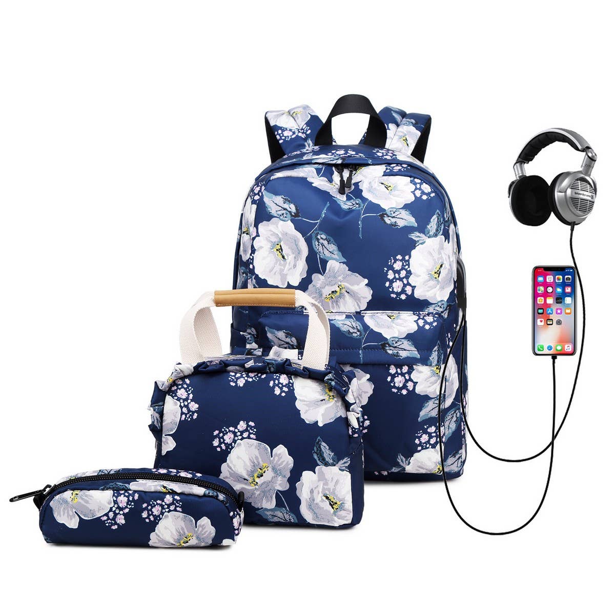 Backpacks for School?“Floral Oxford Large Capacity_CWAB5512