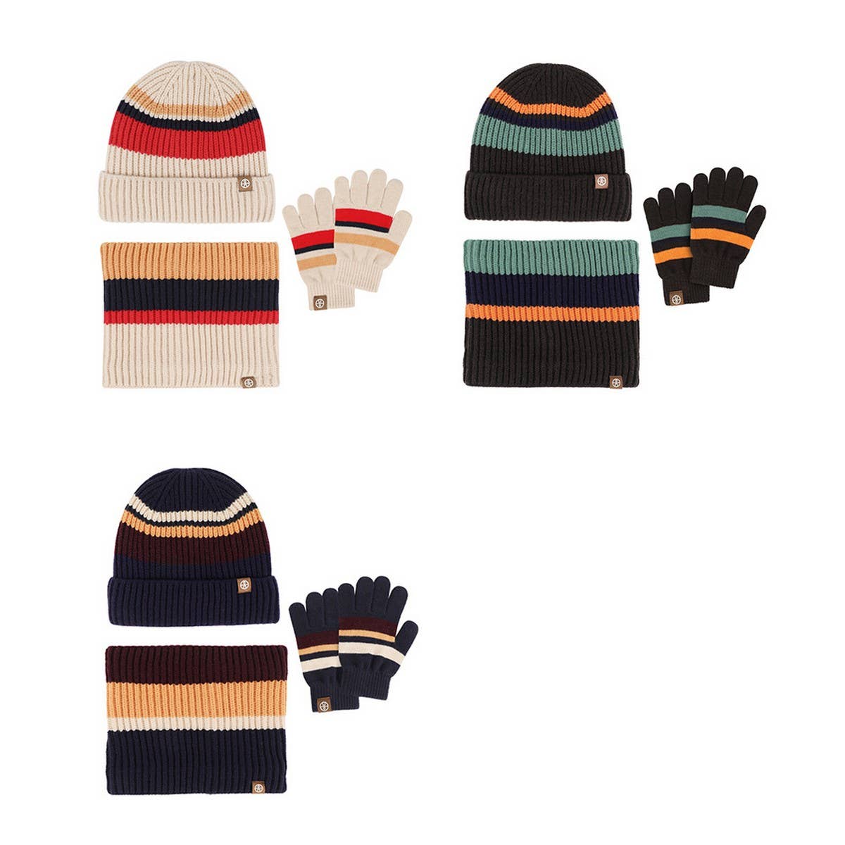 CHILDREN'S AUTUMN AND WINTER WARM THREE-PIECE SUIT