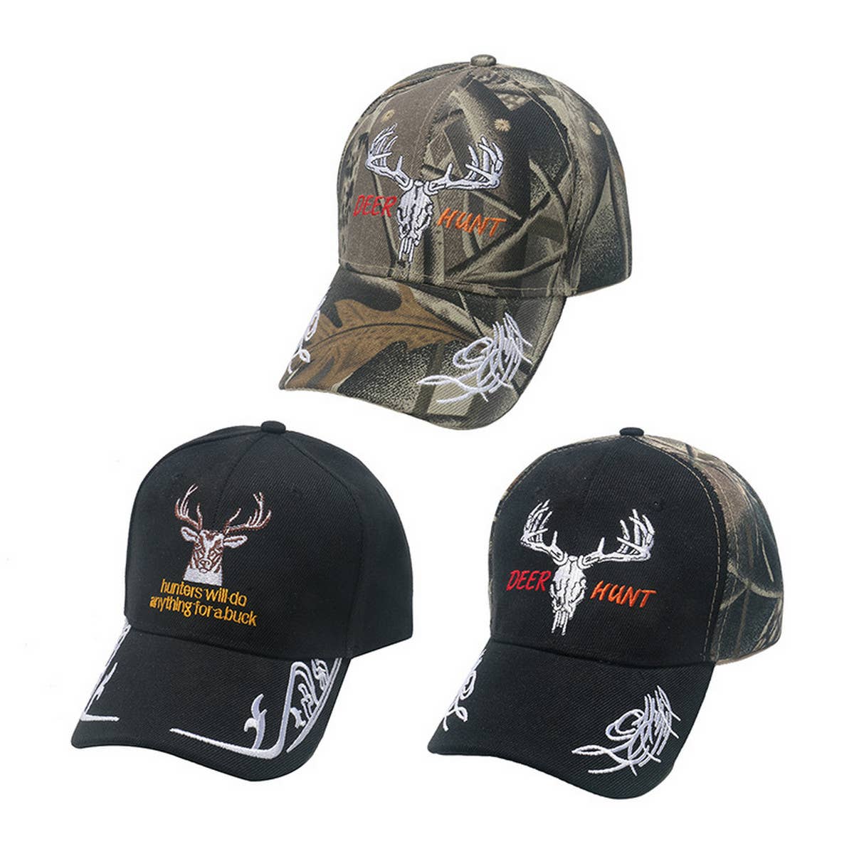 Camouflage Deer Antler Baseball Cap?“Outdoor Sun Hat CWAH1552