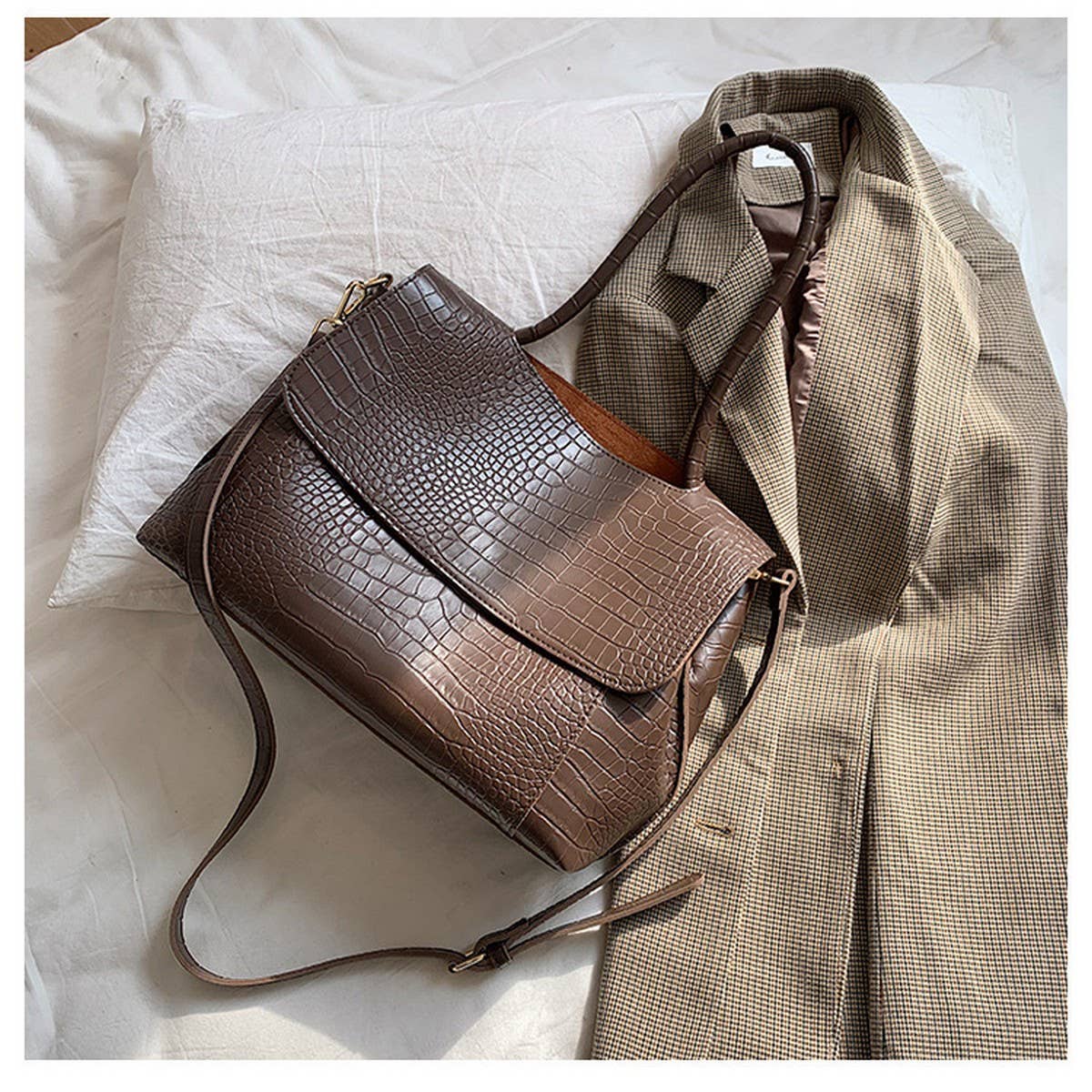 WOMEN LEATHER TOTE BAG SHOULDER BAG_CWAB1385