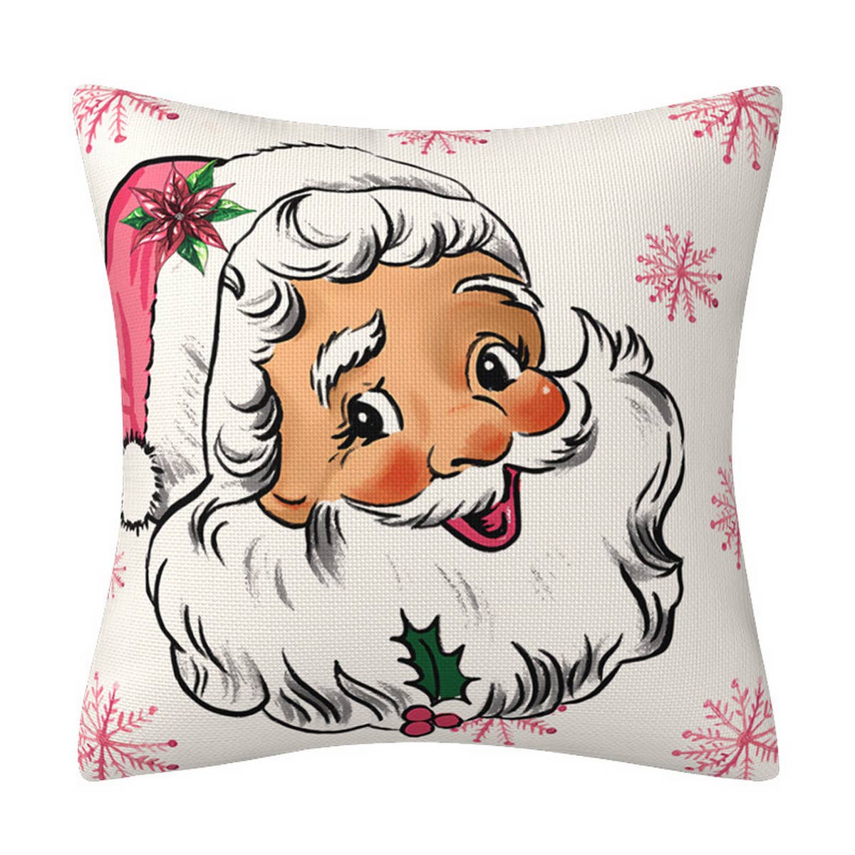 NEW ARRIVAL PINK SANTA CLAUS PILLOWCASE