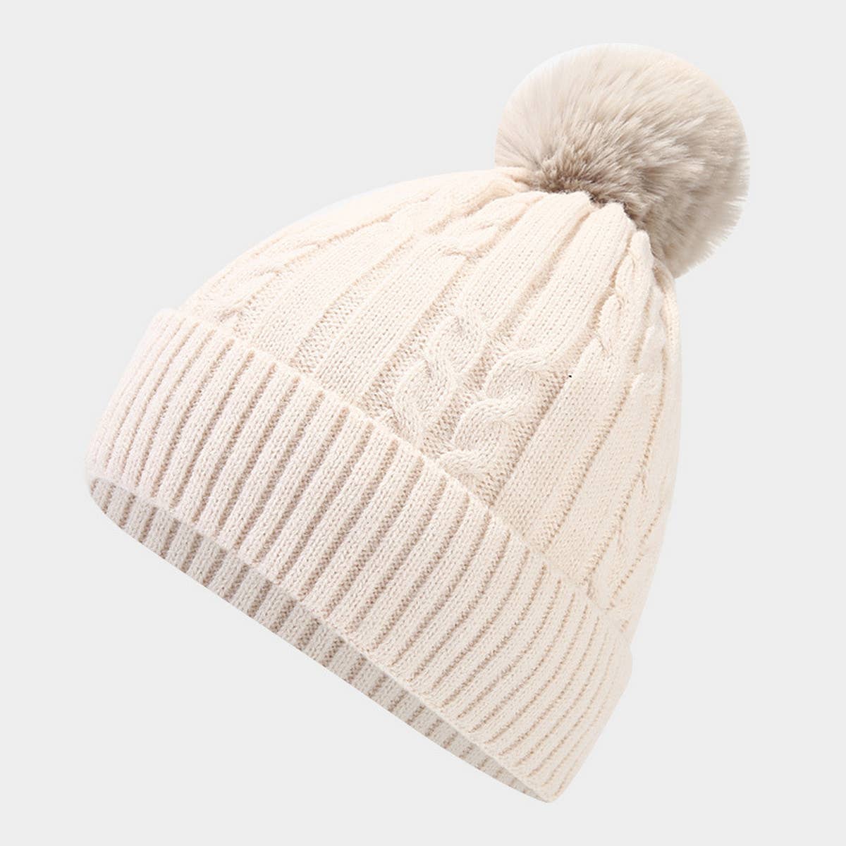 2024 NEW STYLE POM POM KNITTED HAT_CWAH1611
