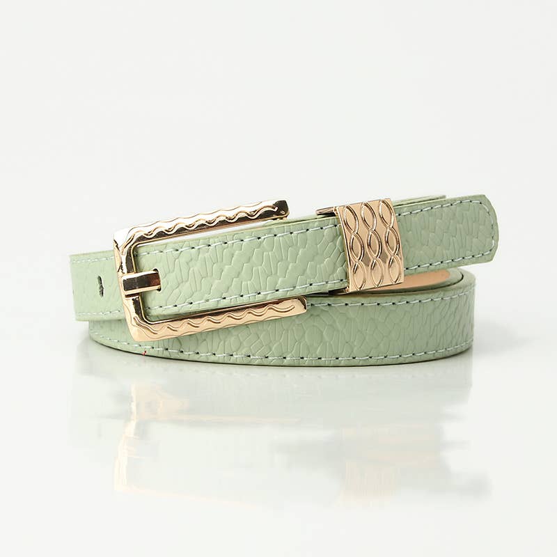 Versatile dopamine-colored women's thin belt