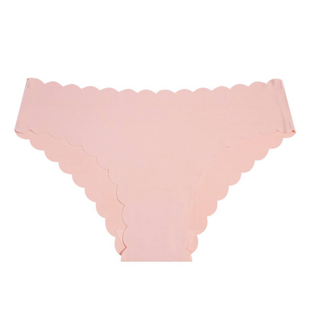 WOMEN MID-WAIST WAVY LACE ICE SILK PANTIES