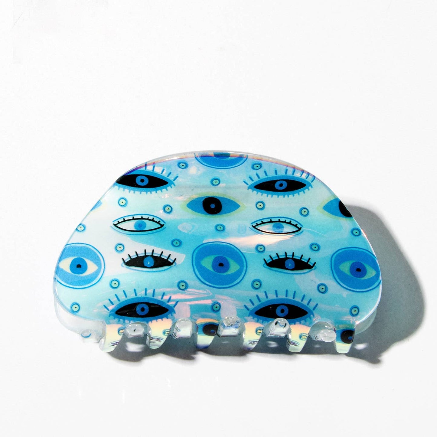 Blue Eye Print Hair Claw - Creative French Style_CWAHA0315