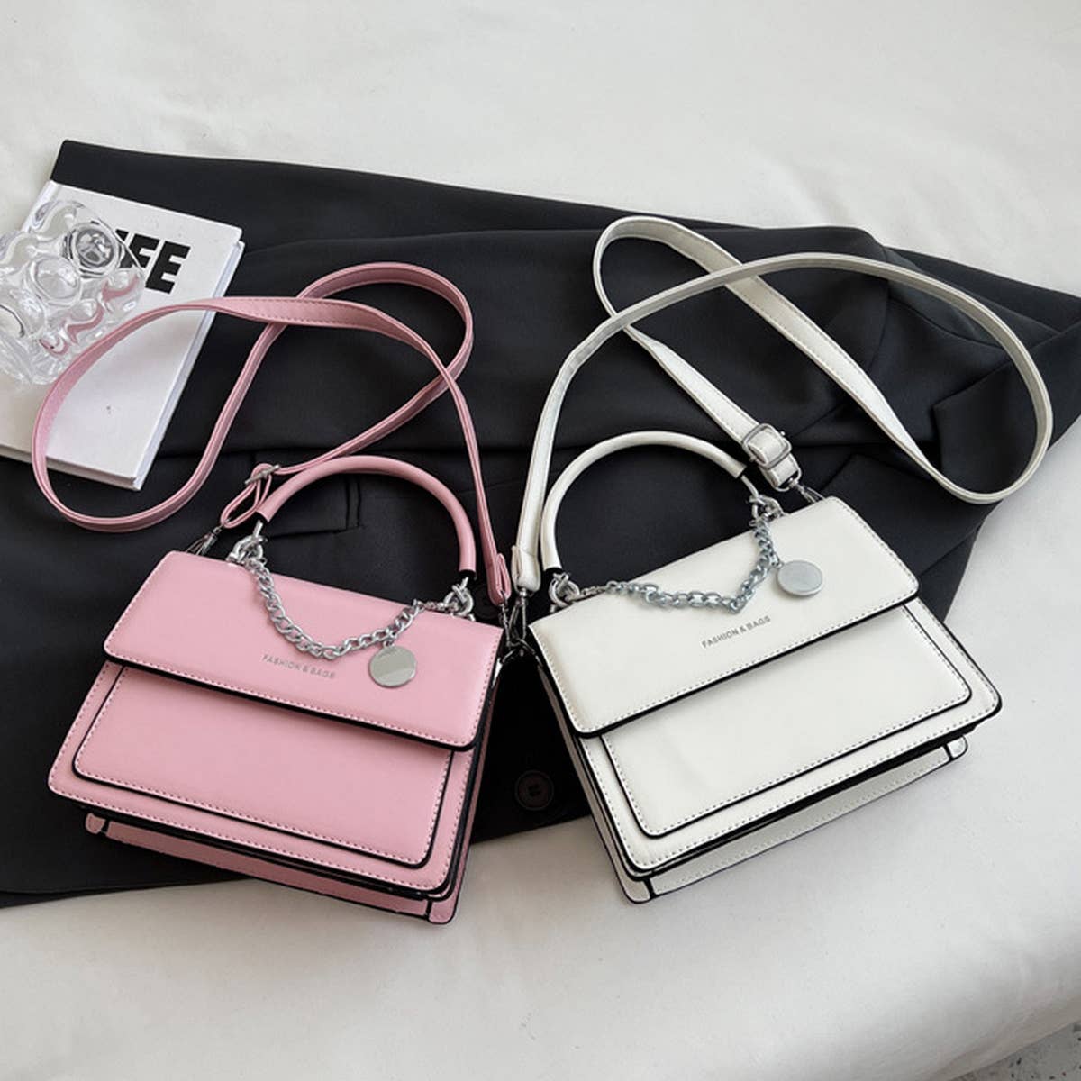 WOMEN CHAIN SHOULDER CROSSBODY SMALL SQUARE BAG_CWAB1548