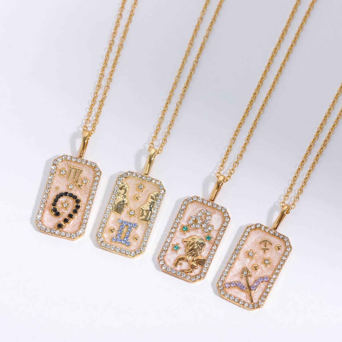 NEW CREATIVE 12 CONSTELLATIONS ZIRCON NECKLACE