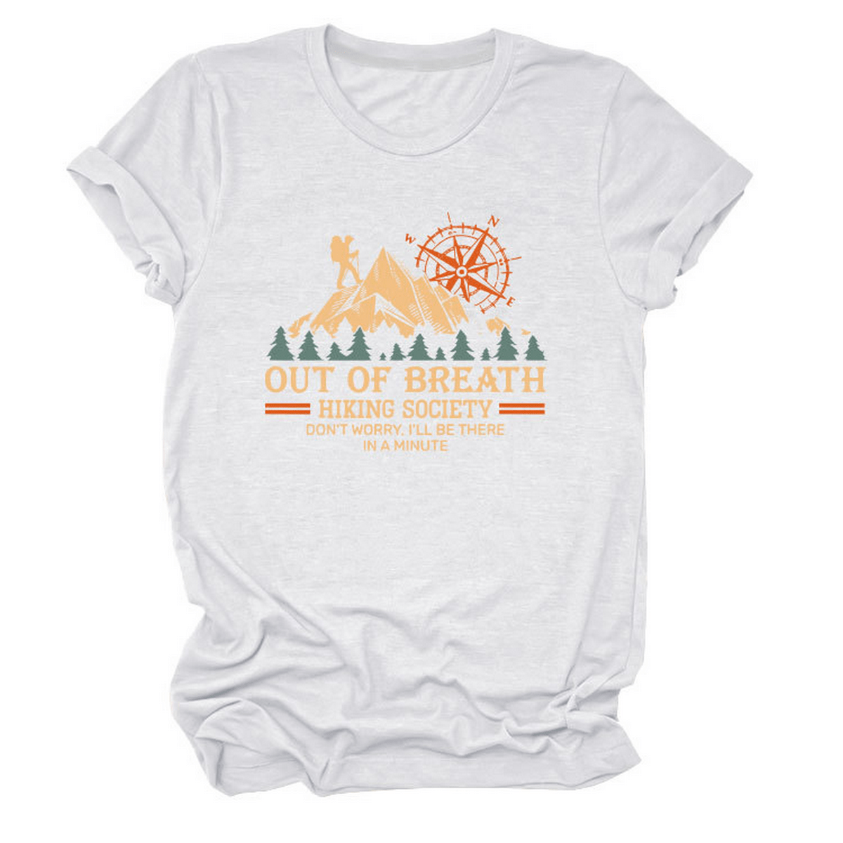 Comfy Crew Neck Tee – Hiking Quote for Women_CWTTS1523
