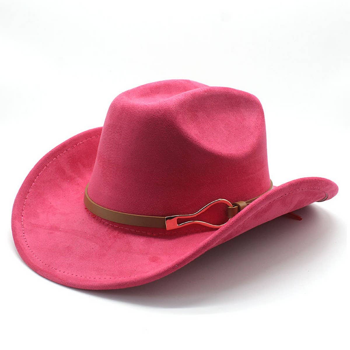 Belt Buckle Western Cowboy Hat Adjustable Brim_CWAH2532