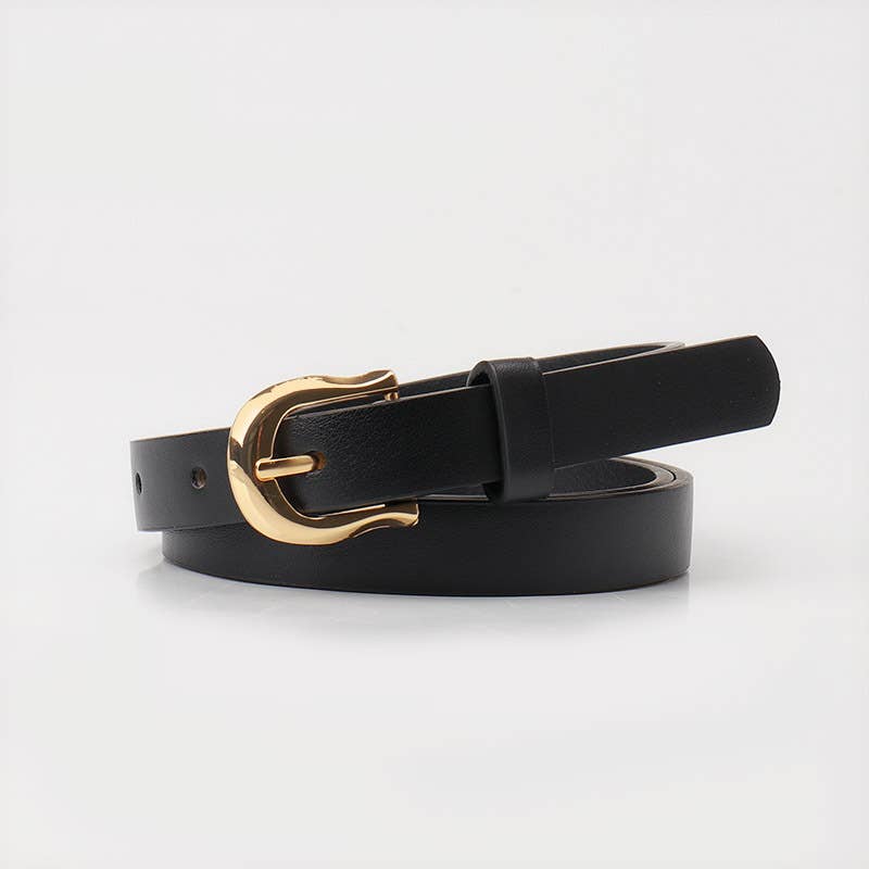 Versatile pink-button flat belt for commuting