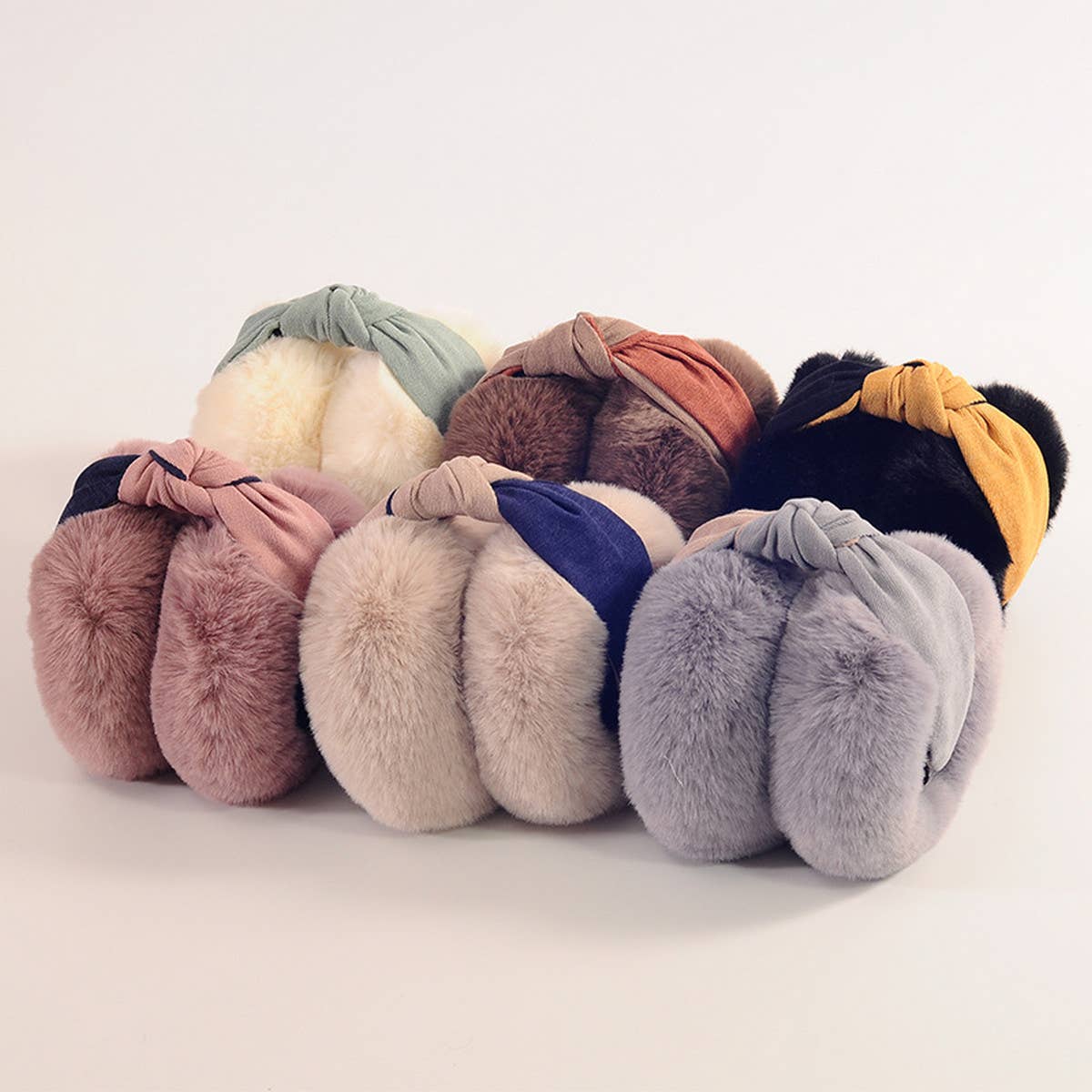 TWO-COLOR CUTE ANTIFREEZE FOLDING EARMUFFS