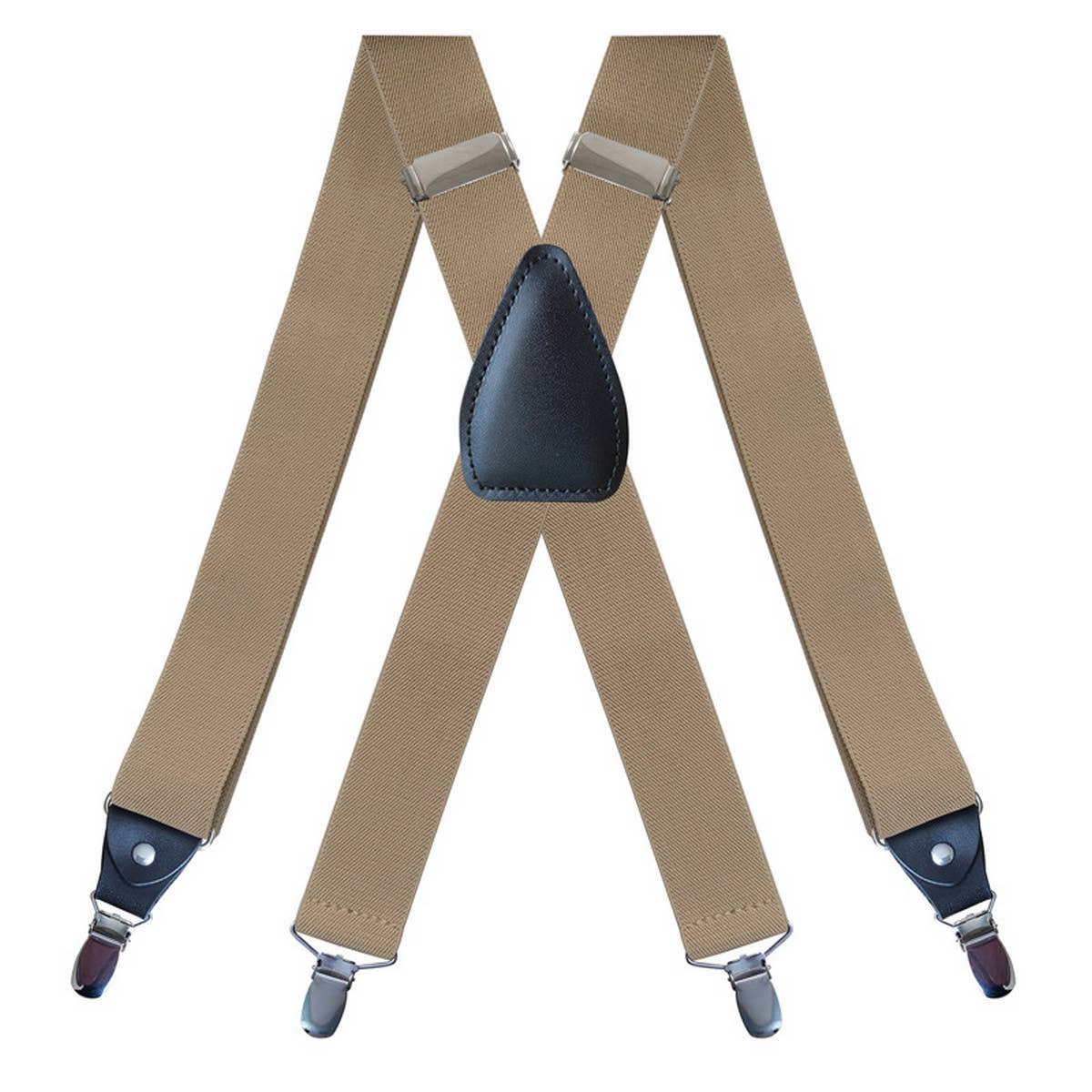 ADJUSTABLE ELASTIC 4-CLIP X-TYPE SUSPENDER CLIP_CWMM1111