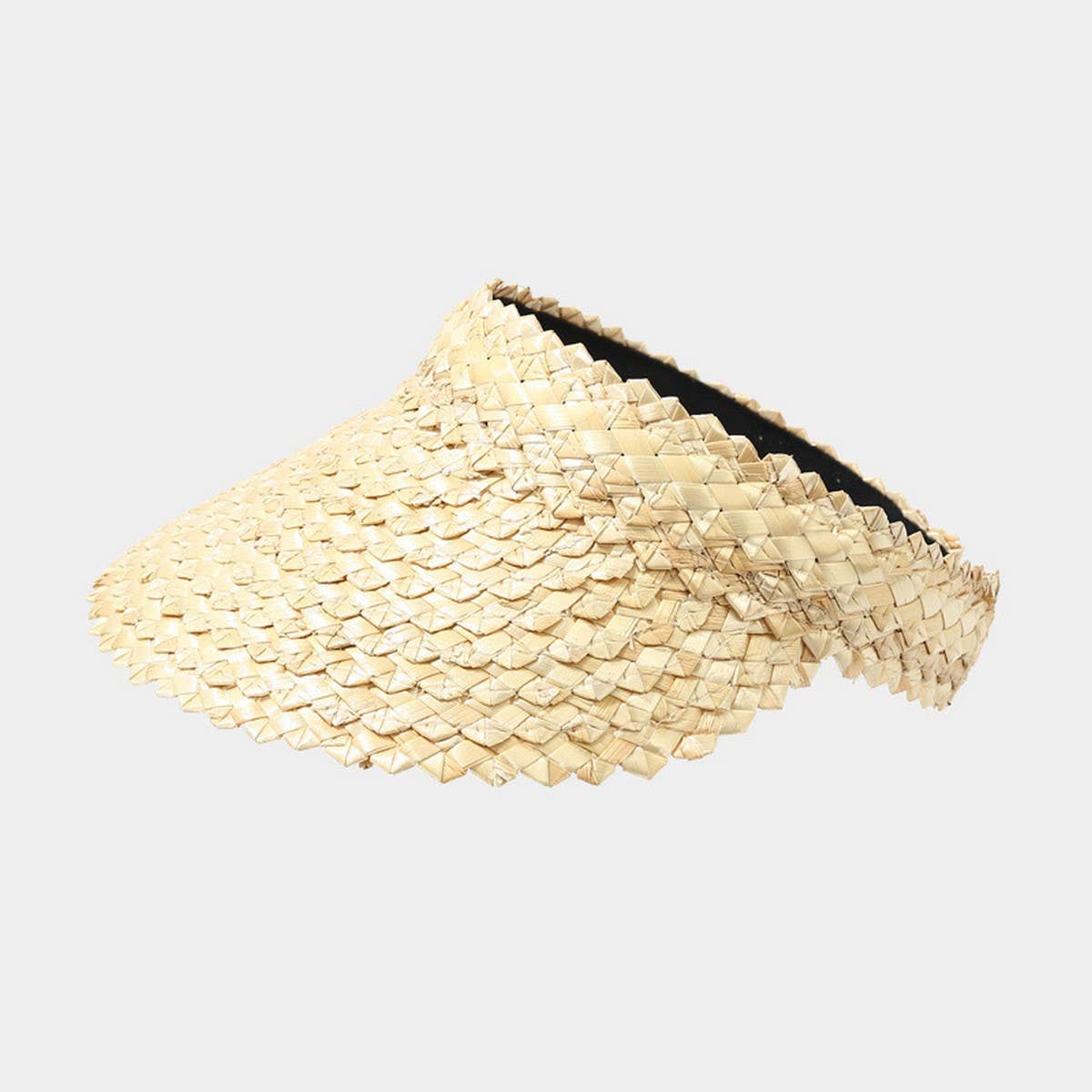 Straw Sun Visor,Summer Ponytail UV Protection Hat_CWAH3282