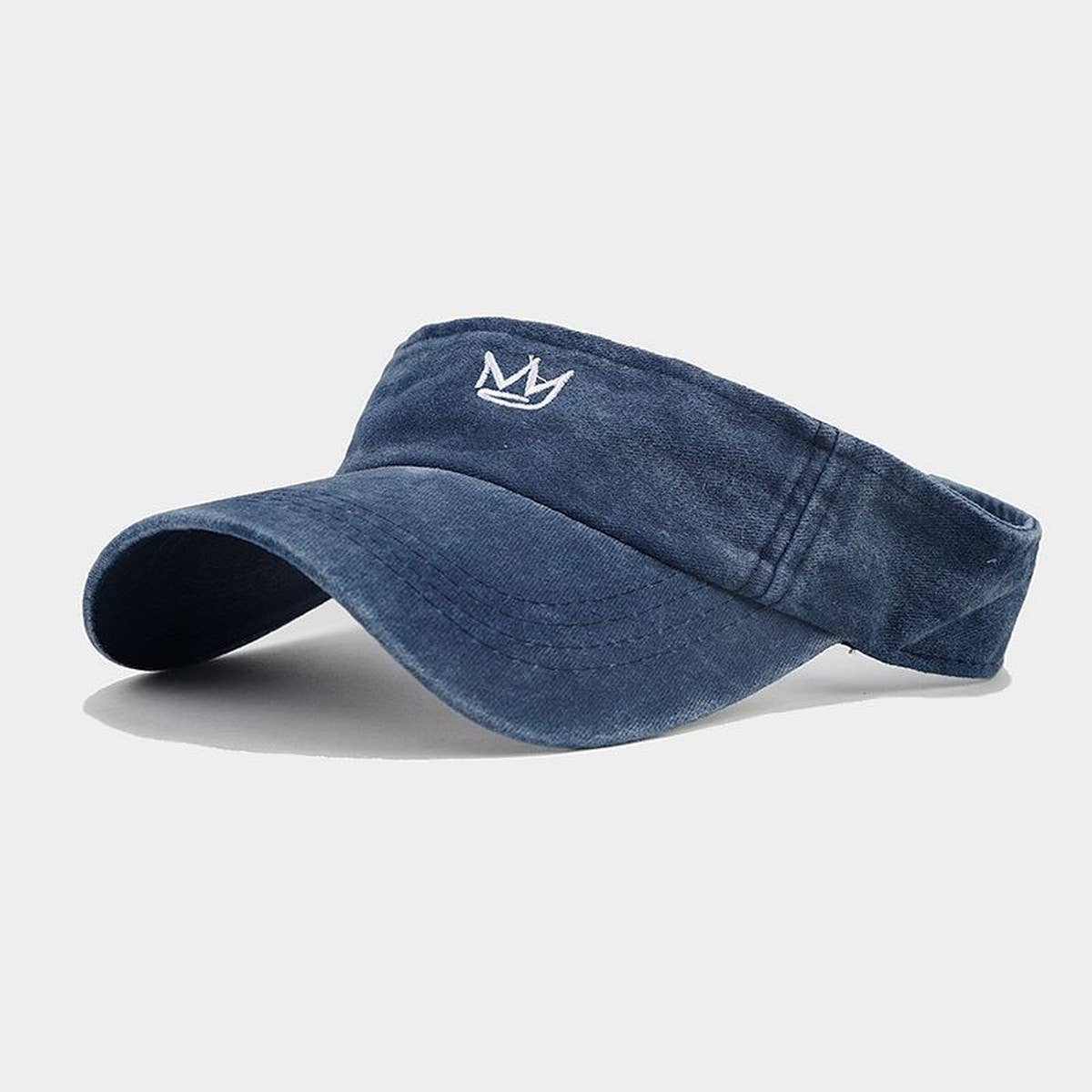 Crown Embroidered Visor Cap - Summer Sun Hat_CWAH3310