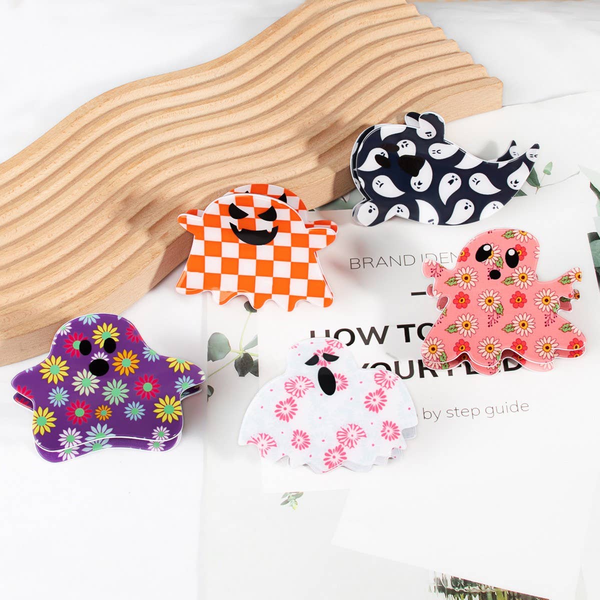 Halloween Ghost Hair Claw - Spooky Back Clip_CWAHA1451