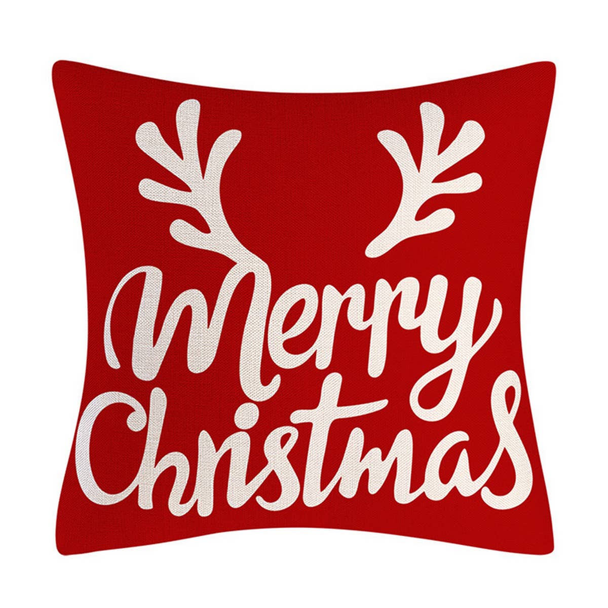 RED SNOWFLAKE ELK PILLOWCASE_CWMM1379