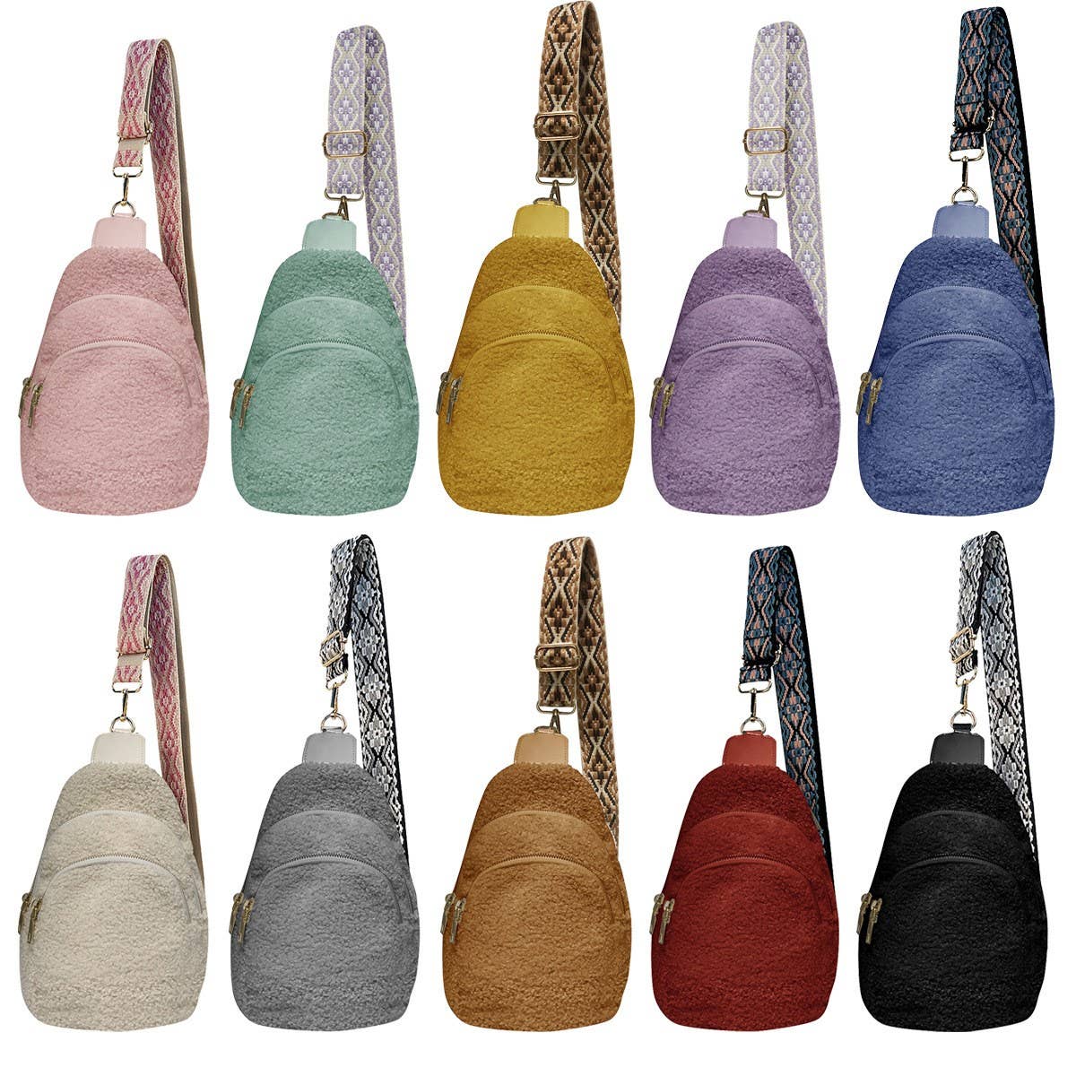 SHERPA PLUSH CROSSBODY BAG_CWAB1399