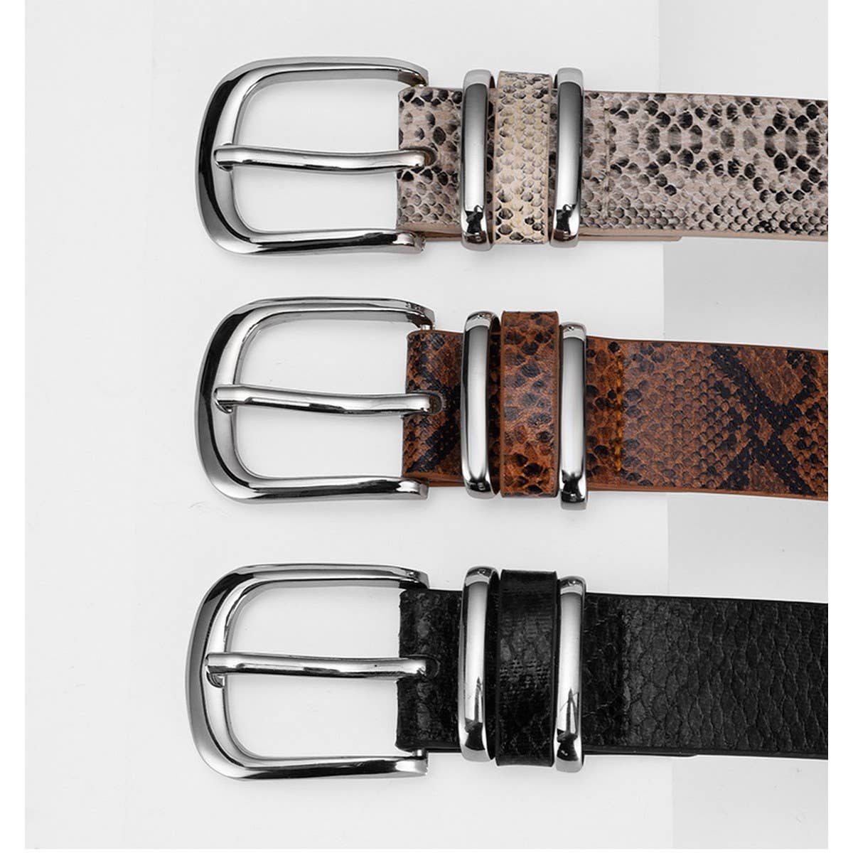VINTAGE SERPENTINE WOMEN'S PIN BUCKLE BELT
