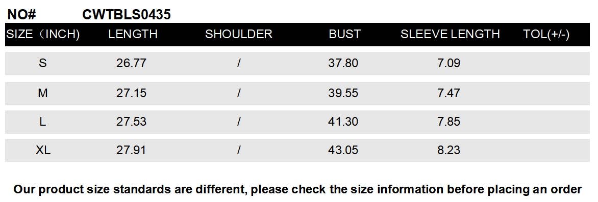 CWTBLS0435_Round Neck Short Sleeve Blouse