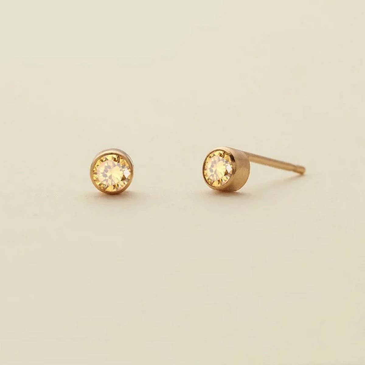 Zodiac Birthstone Zircon Stud Earrings Colorfast_CWAJE5027