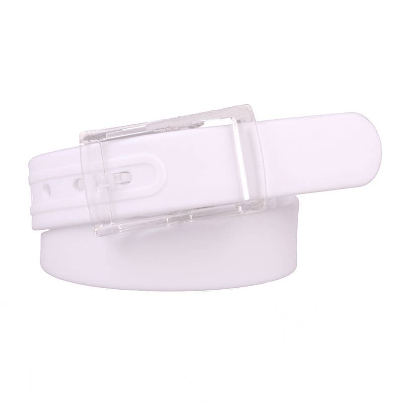Plastic buckle candy color no metal belt