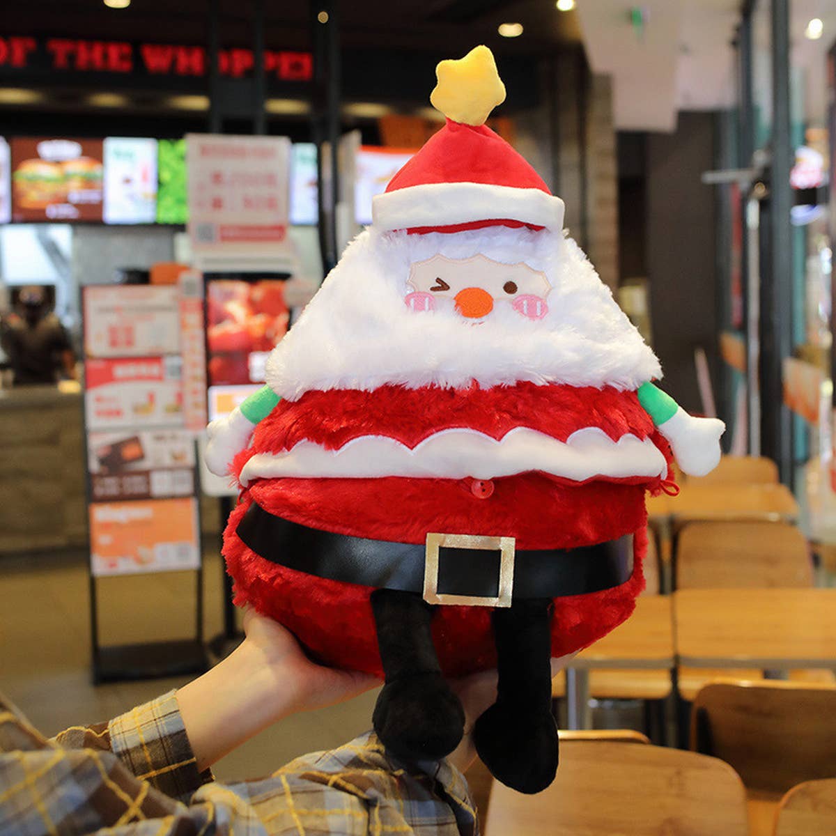 SANTA CLAUS GINGERBREAD PILLOW