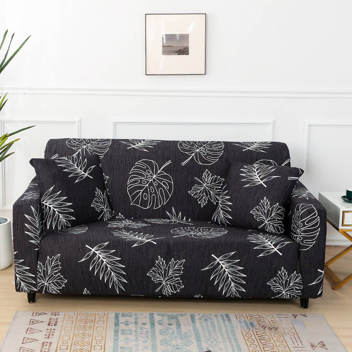 Solid Stretch Sofa Cover, Full Wrap, 2?? Seat_CWMM8314