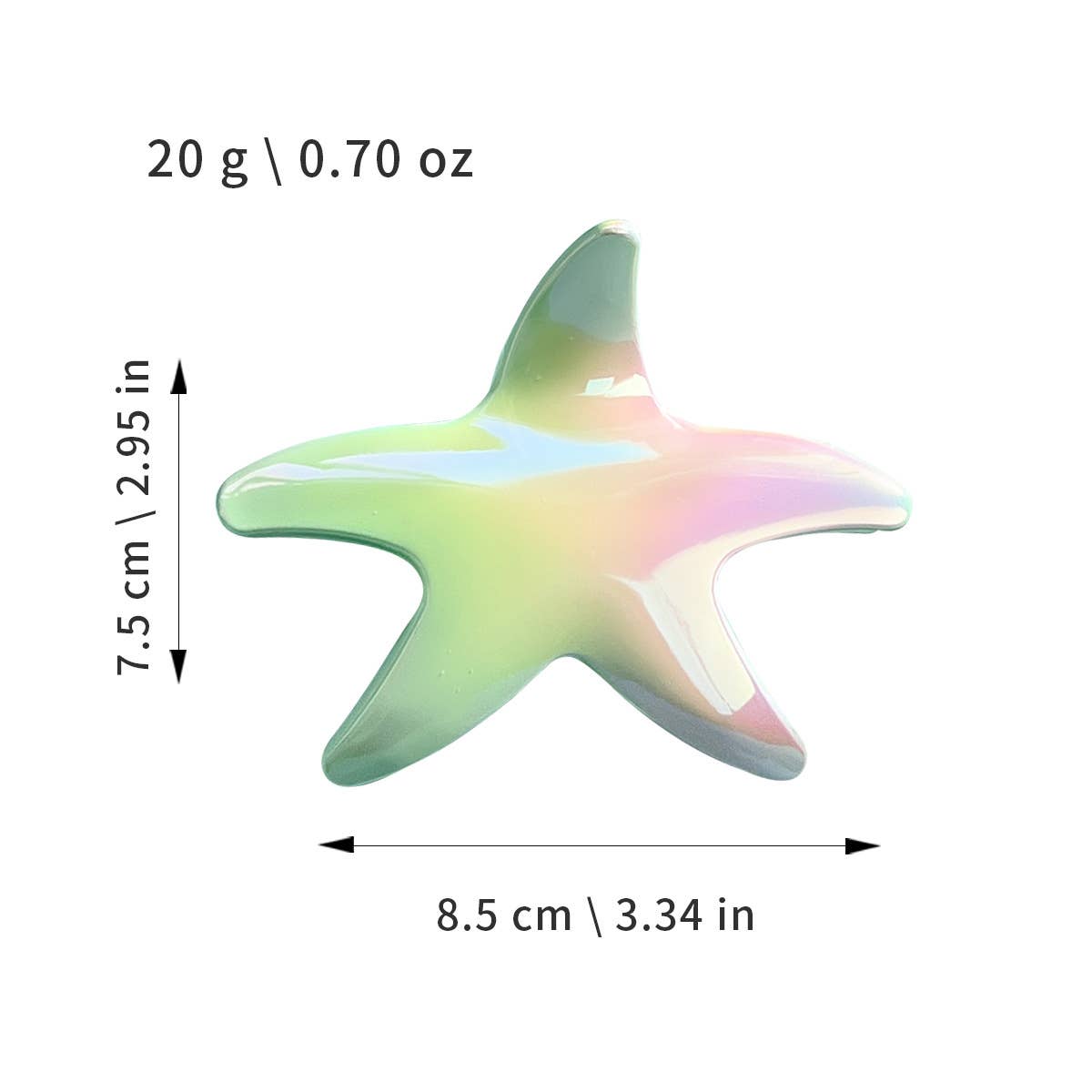 Starfish gradient color electroplated hairpins