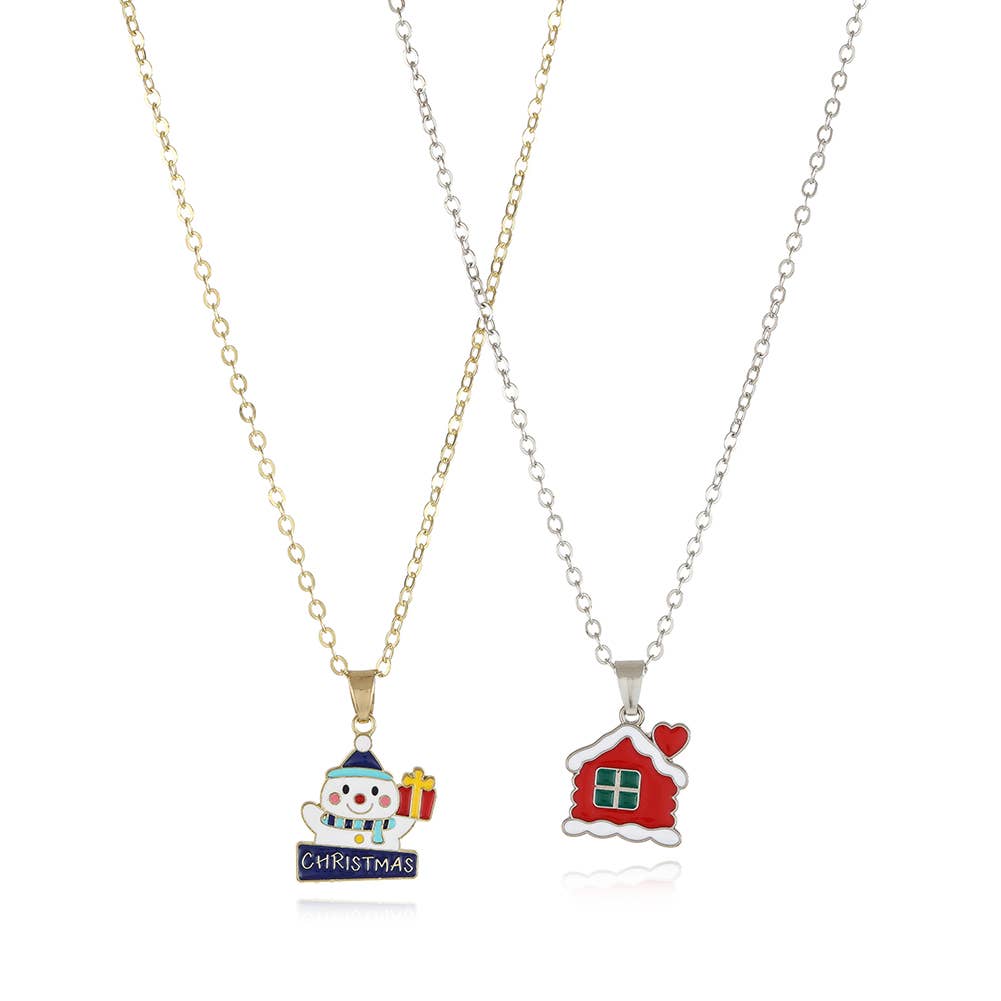 ALLOY DRIPPING OIL CARTOON CHRISTMAS ORNAMENT