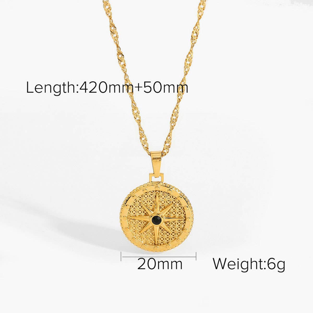 FRENCH FASHION VINTAGE STAINLESS STEEL NECKLACE