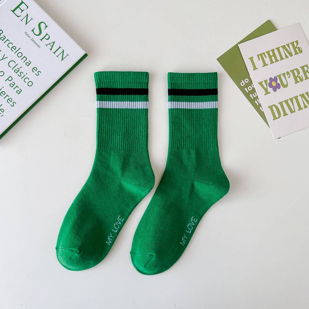 2024 NEW LETTER EMBROIDERY MIDDLE SOCKS_CWMS0918