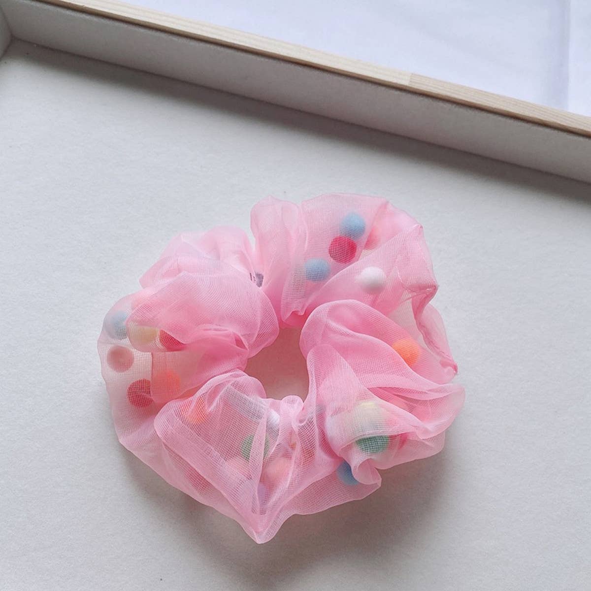 GIRLS CUTE COLORFUL BALL HAIR TIE