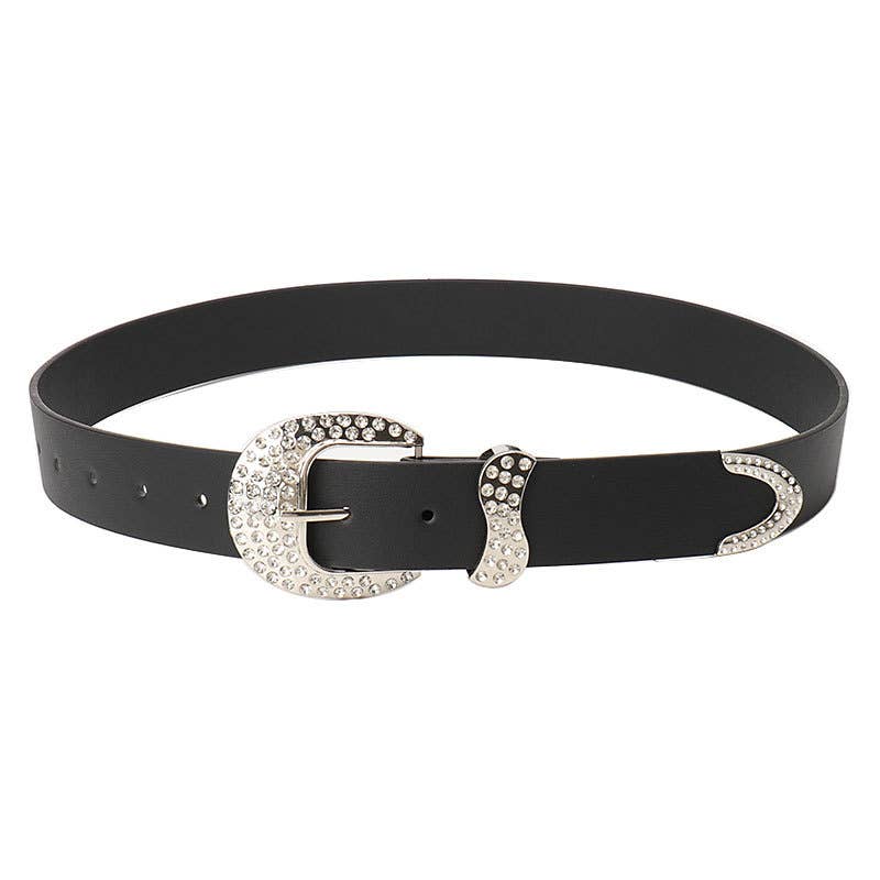 Y2k retro diamond-encrusted women's belt