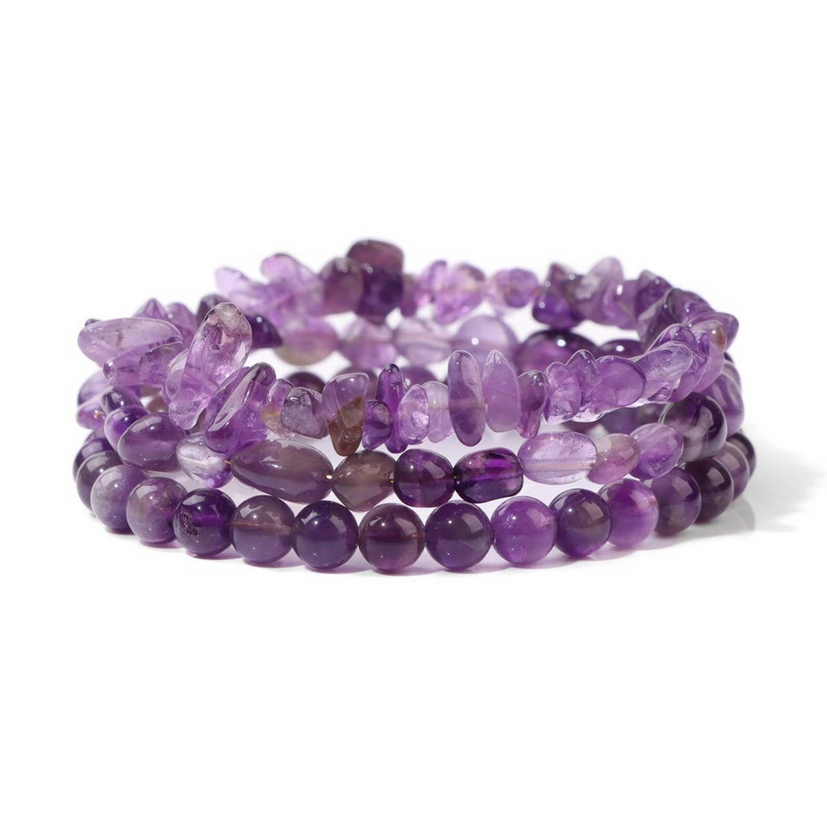 CWAJE4300_CANDY COLORED GRAVEL FASHION LAYERED BRACELET