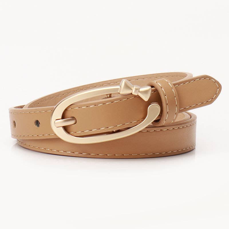 Versatile and simple alloy small bow buckle belt