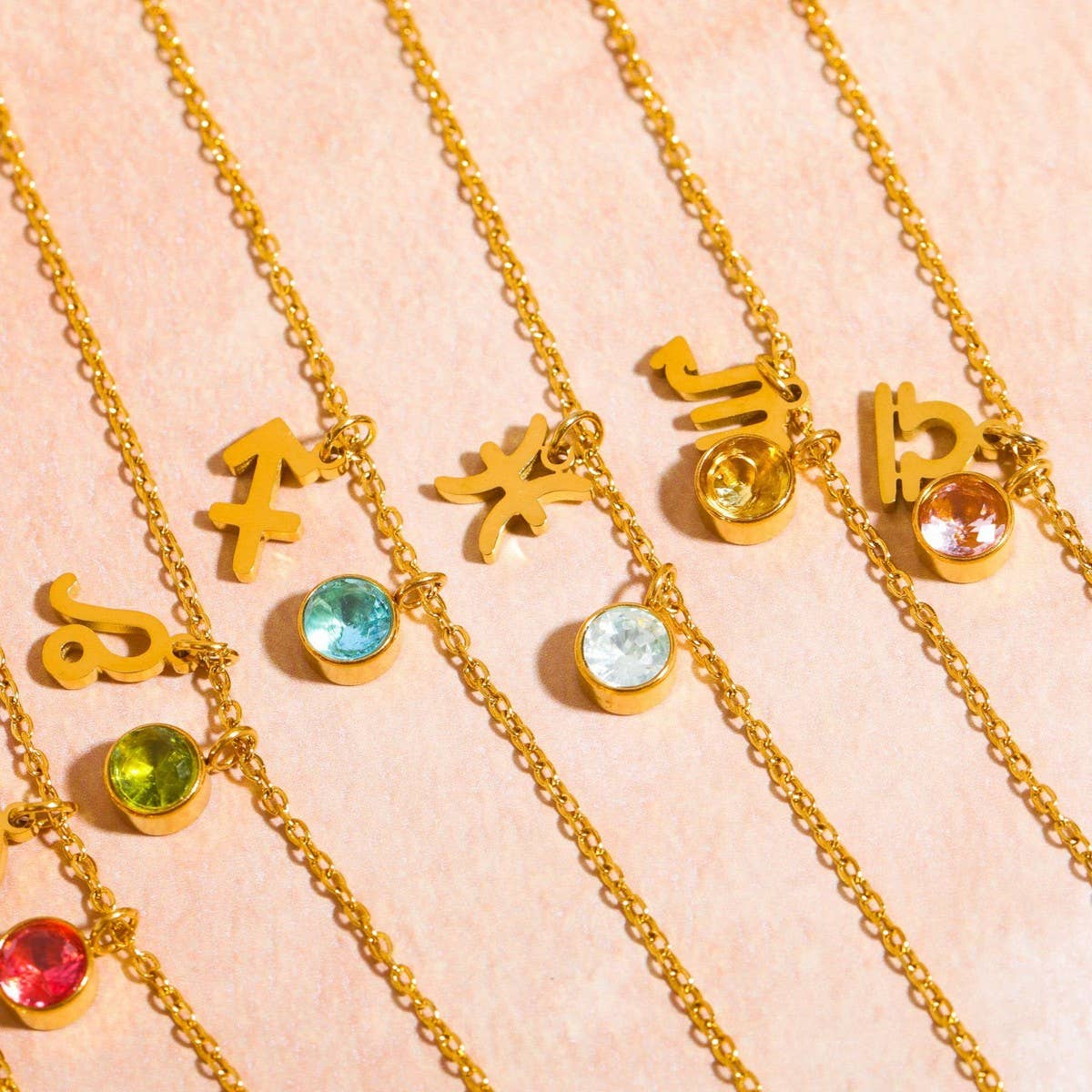 12 ZODIAC SIGNS ZIRCON HOROSCOPE RUNE BRACELET_CWAJE1611