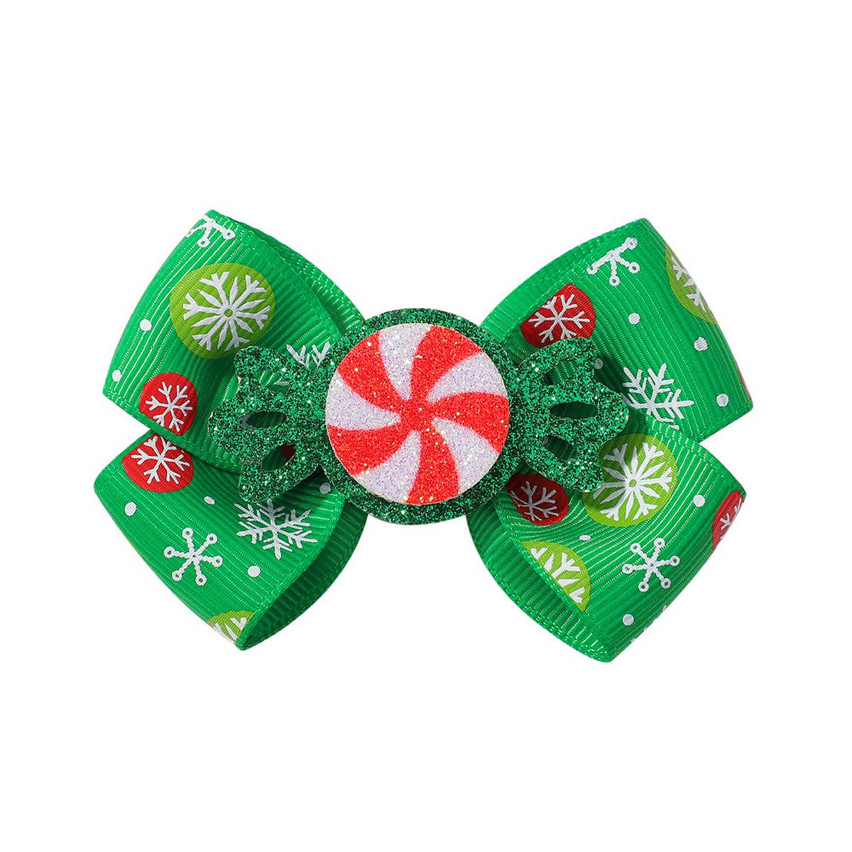 CHILDREN'S PRINTED GLITTER BOW HAIRPIN