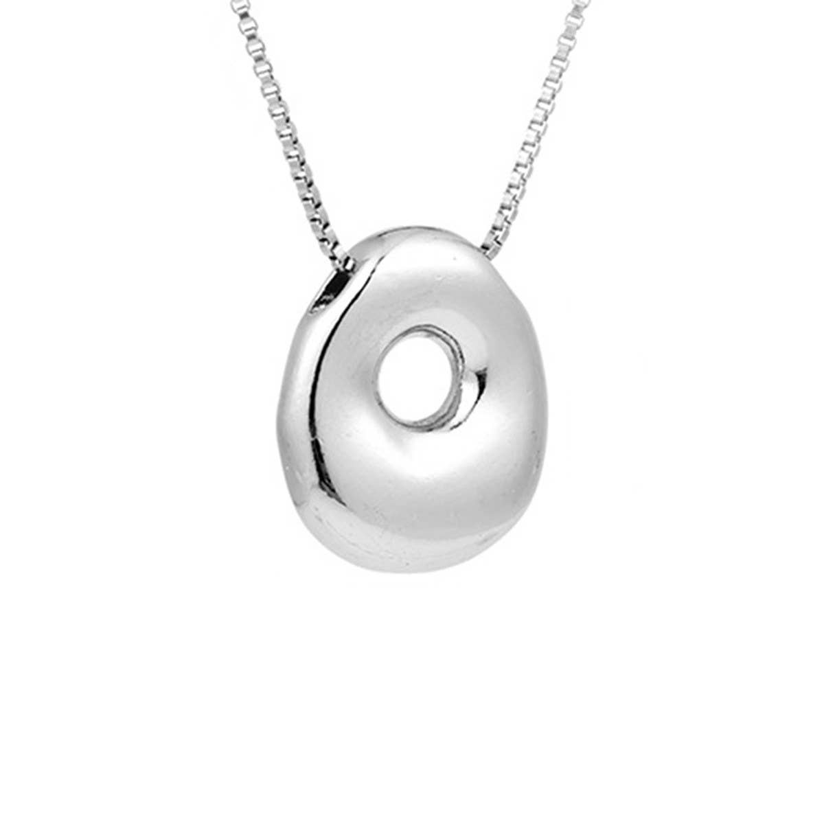 Hip Hop 26 Letters Pendant Necklace - Silver Chain