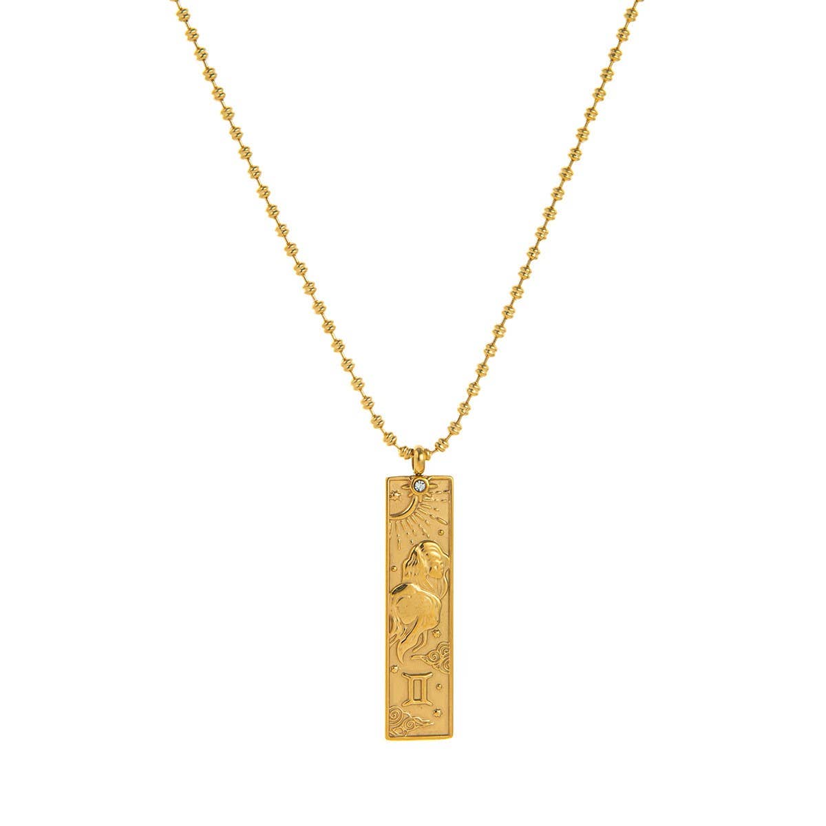Stainless Steel 12 Zodiac Tarot Necklace_CWMM5712