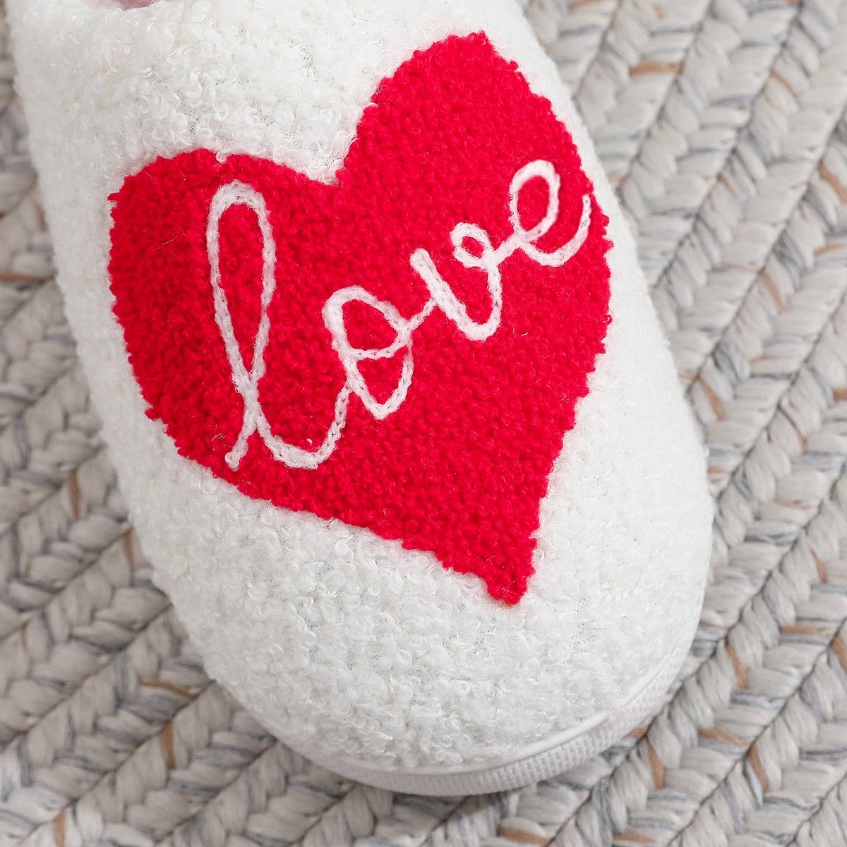 VALENTINE'S DAY RED LOVE COTTON SLIPPERS