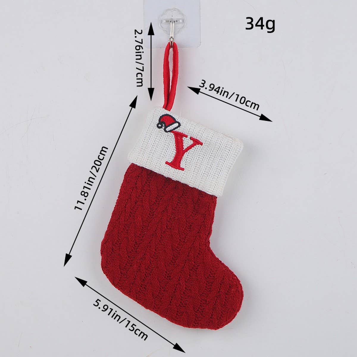 CLASSIC RED LETTER WOOL KNITTED CHRISTMAS SOCKS