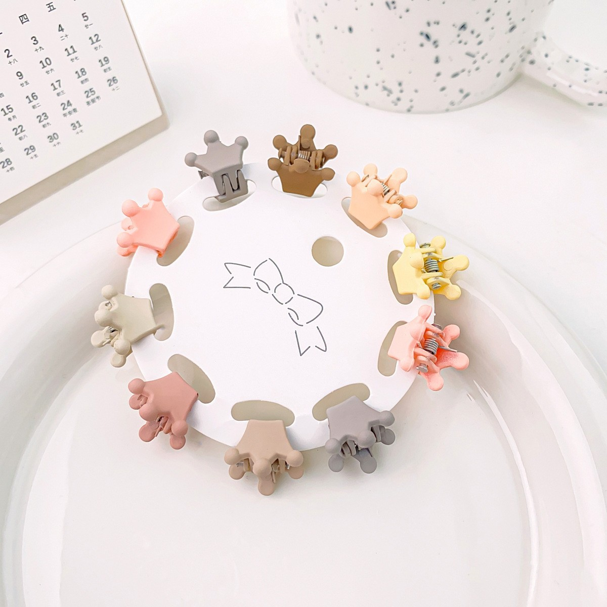 10pcs Mini Candy Color Hair Claw Set - Cute Style_CWAHA0715
