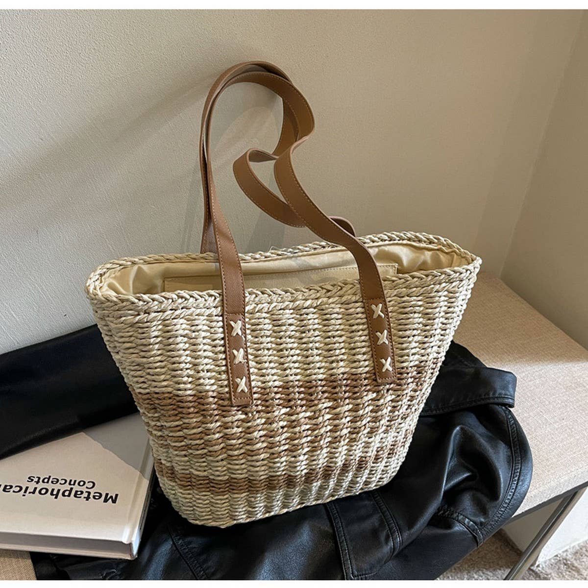 HANDWOVEN LARGE CAPACITY SHOULDER BAG_CWAB2309
