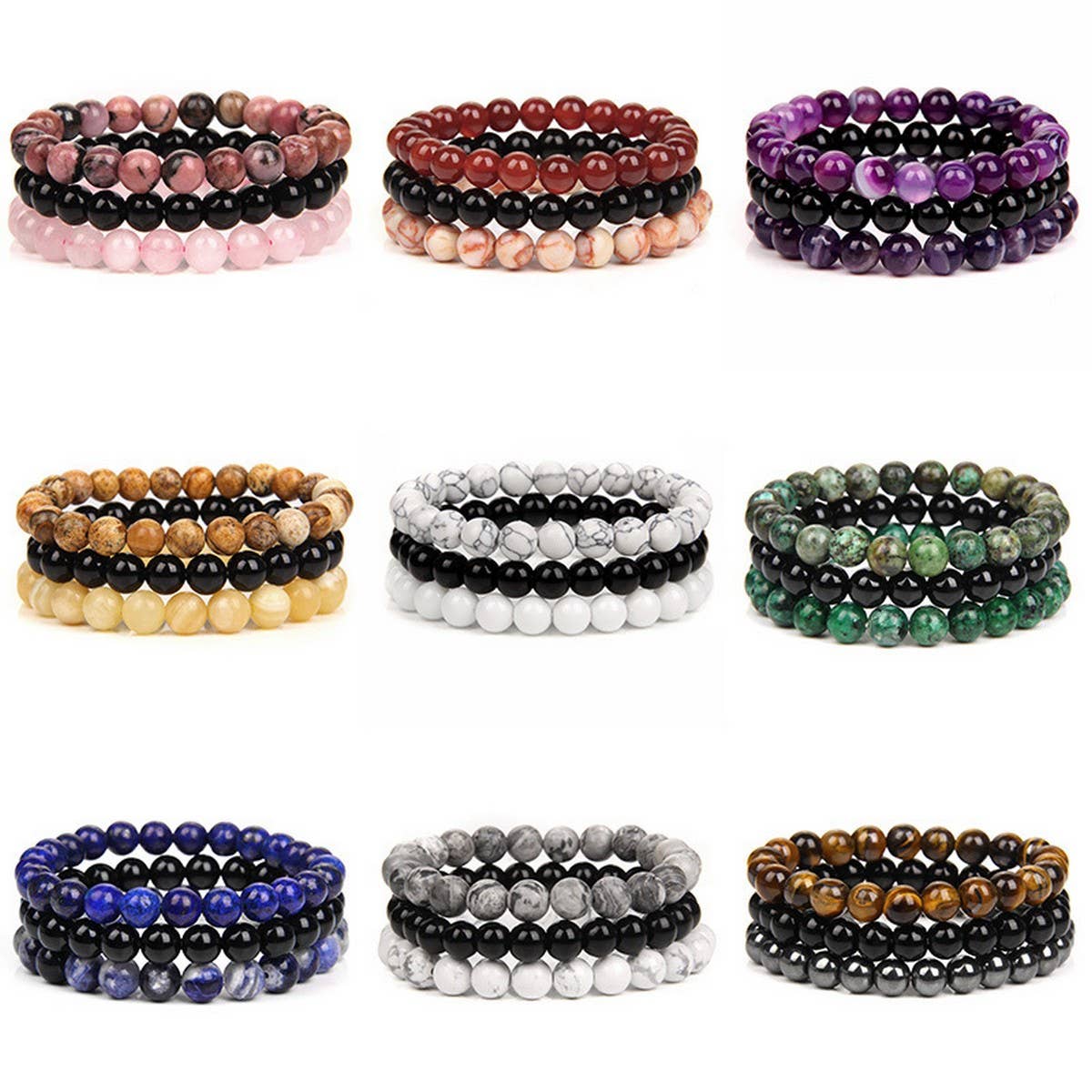 CWAJE3874_THREE-LAYER BEAD COMBINATION BRACELET