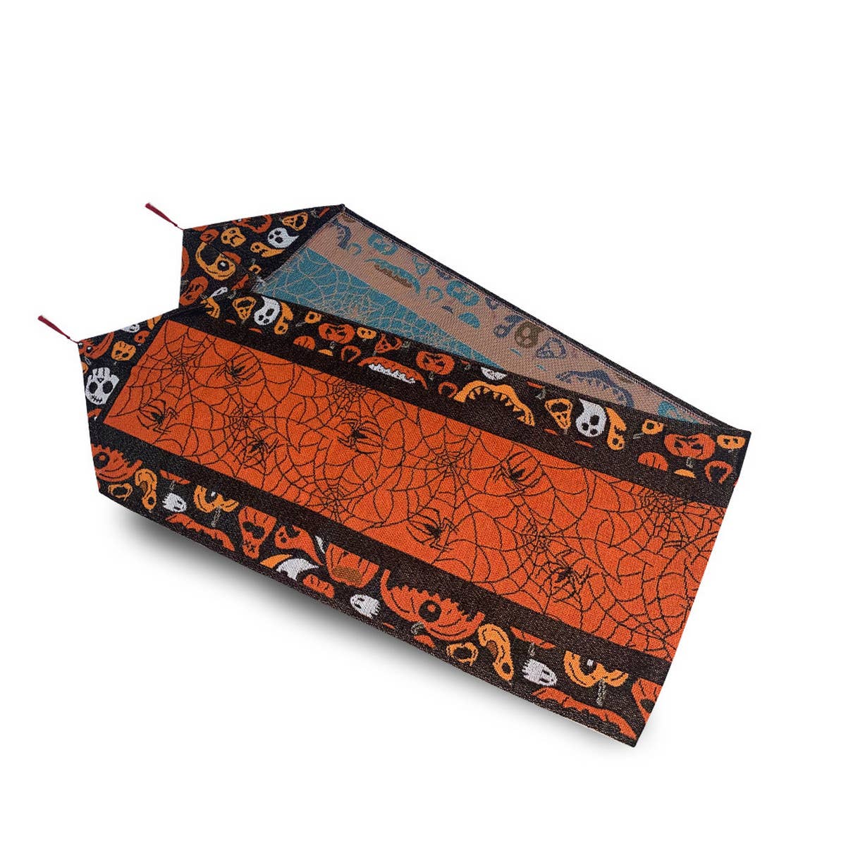 HALLOWEEN FULL MOON BLACK CAT TABLE RUNNER