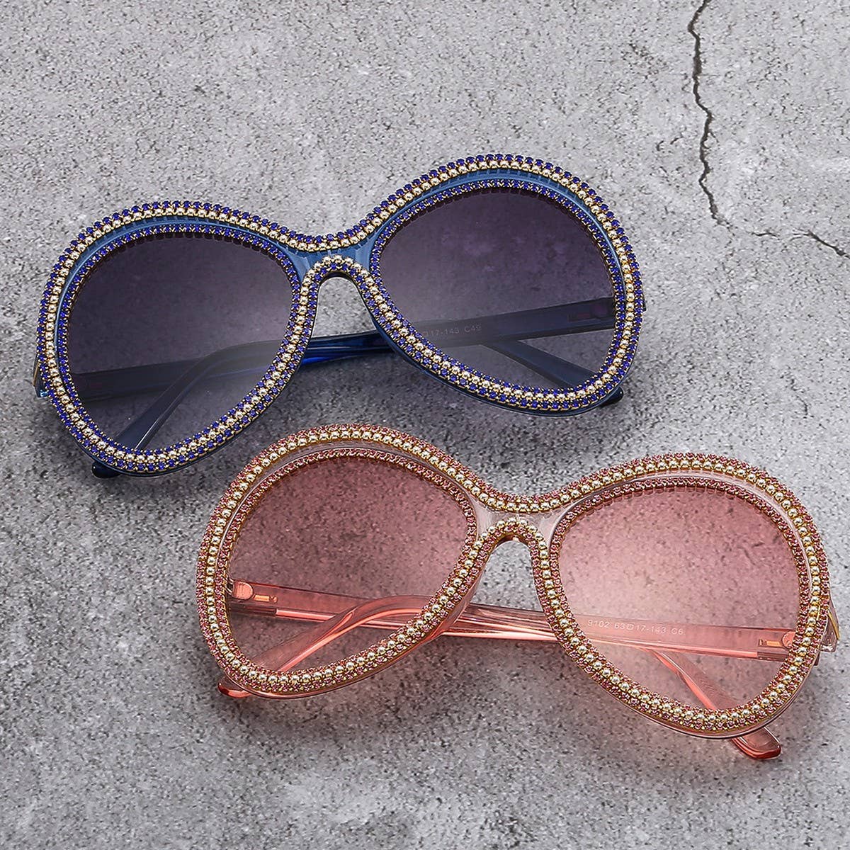 PEARL AND DIAMOND PERSONALIZED FASHION SUNGLASSES_CWASG0872